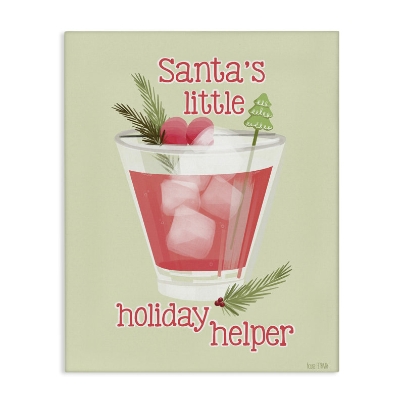 «Santa's Holiday Helper Drink», art mural par House Fenway, H 20 po x l 16 po