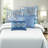Elegant Reversible Cotton Bedding Sets, Blue Modern Design For Twin Daybed
