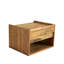 Table de chevet Alina en bois massif avec plateau et rangement ouvert-930920903