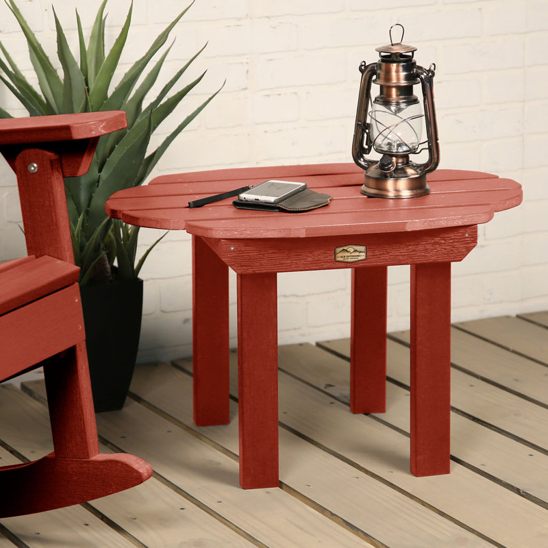 Wyona Outdoor Side Table , 27'' in. W 19'' in. D, Rustic Red
