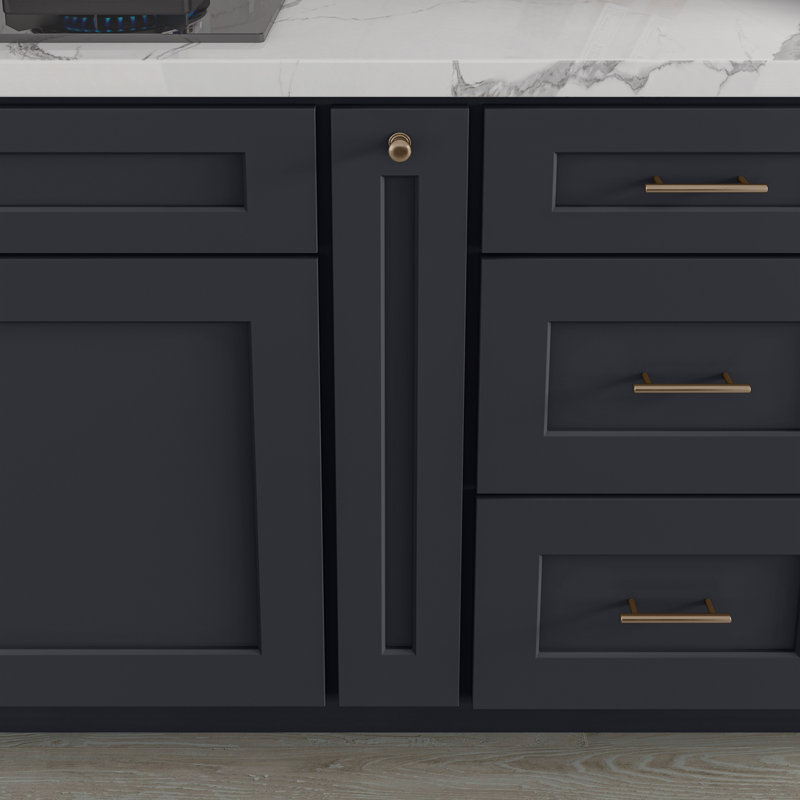 Armoire à épices Base, Noir Shaker, 6" W x 34.5" H x 24" D