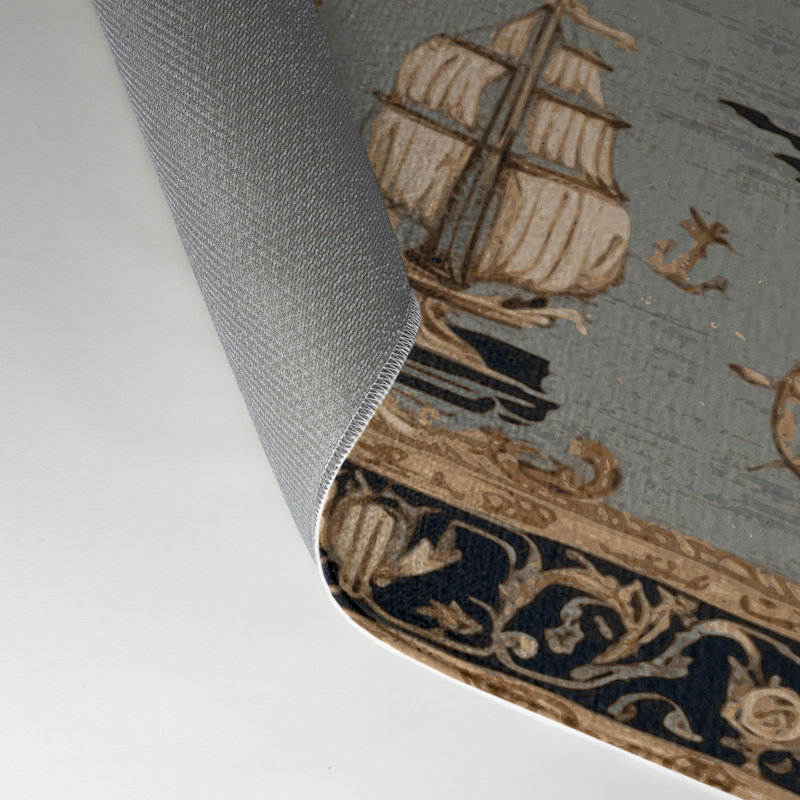 Tapis d'intérieur et d'extérieur gris français, Rectangle 5 pi x 7 pi