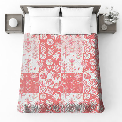 Couvre-lit matelassé à motif floral patchwork toutes tailles