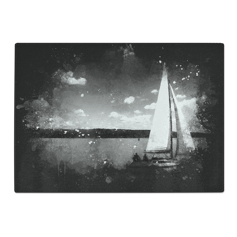 Sailing Boat Vol.3 Paint Splash Chopping Board, 28.5cm W x 39cm L