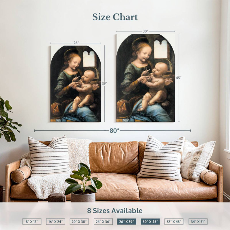 Adella Benois Madonna 1478, H 39 po x l 26 po