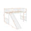 Lit mezzanine simple avec glissoire et échelle