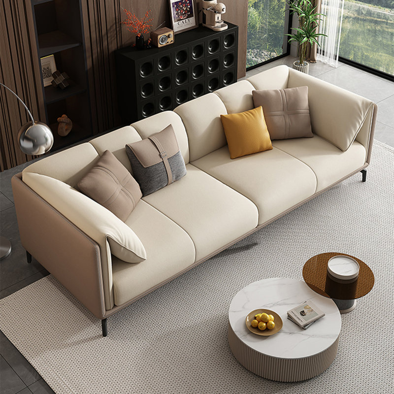 Picture color Polyester Standard Sofa, 31.5" H x 86.61" W x 38.58" D