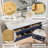 Melora 60" Wall Mounted Double Bathroom Vanity with LED Light, Engineered Stone Countertop, Solid Wood & Plywood Construction, 6 Soft Close Drawers, Modern Floating Vanity-777882550