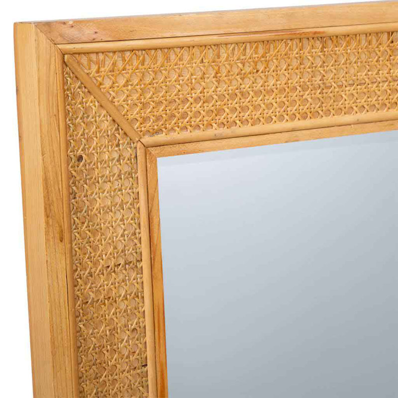 Suus Wood Flat Wall Mirror