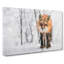 Red Fox In A Winter Forest In Abstract - Wrapped Canvas-55341850