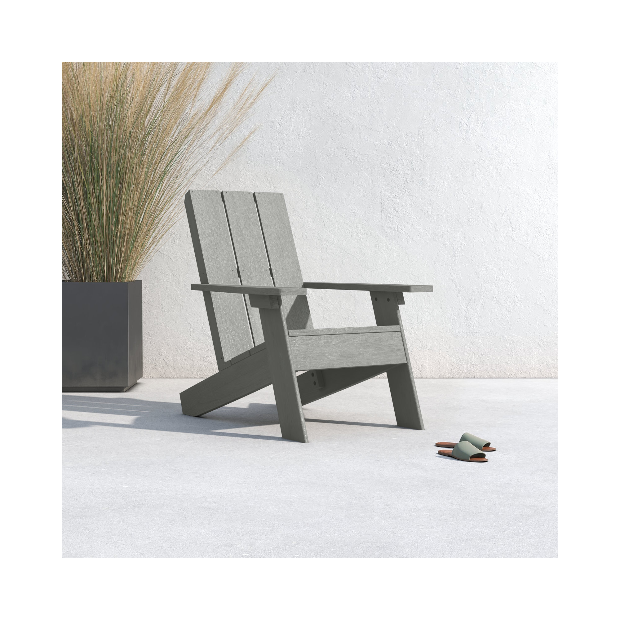 Byrnes Outdoor Adirondack Chair, Coastal Teak