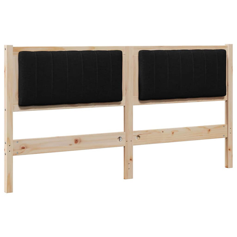 Solid Wood Headboard, Queen, Brown, Black