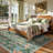 Insect and Plant Vertical Striped Textured Washable Area Rug - Nature-Inspired Carpet for Living Room, Bedroom, or Office-1498526013