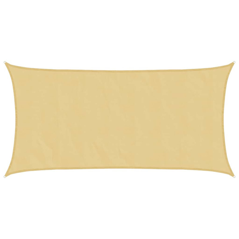 Caliel 100% Polyester Oxford Rectangle Shade Sail, Sand, 3m x 5m