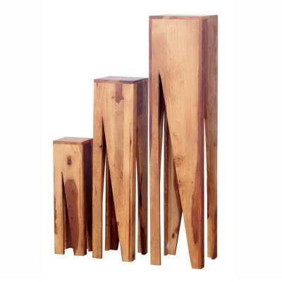 Solid Wood End Table Set