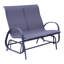 Ensemble de causeuse 4 pièces gris foncé Courtyard Casual Santa Fe avec 1 fauteuil oscillant, 2 fauteuils inclinables et 1 table basse rectangulaire