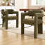 Fauteuil de salle à manger rembourré moderne avec dossier de 19 po de hauteur H 19 po-518949208