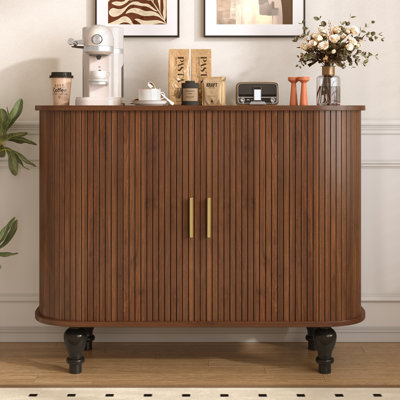 Armoire de style Mid-Century moderne avec porte-bouteilles, porte-verres et tiroir de rangement