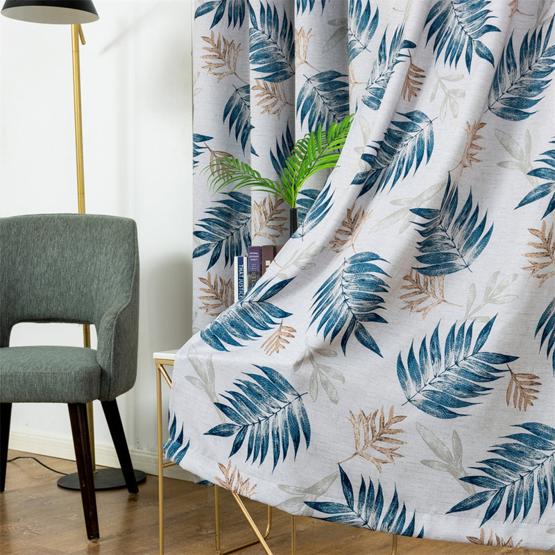 Panneau de rideau simple à œillets Hildreth, Bleu clair, 52 po x 63 po