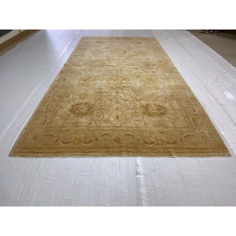 Tapis Oushak rétro noué à la main One-of-a-Kind 5 pi 11 po x 9 pi 2 po Anatolian
