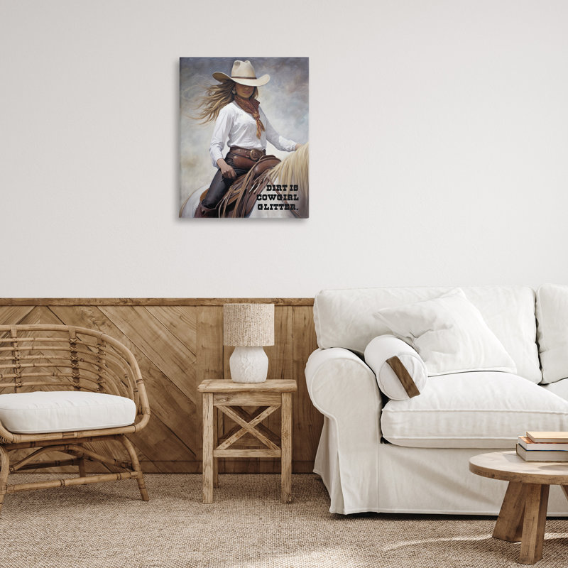 «Dirt Is Cowgirl» par Sasha, H 30 po x l 24 po