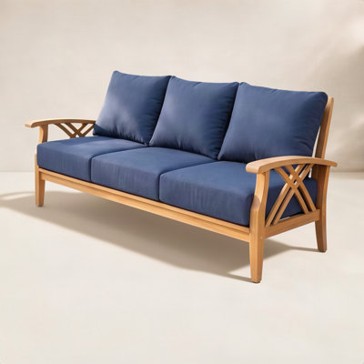 Cotesfield 78" Teak Patio Sofa