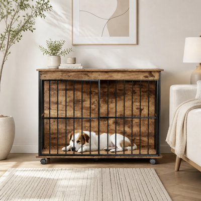 Caisse pour chien avec roues