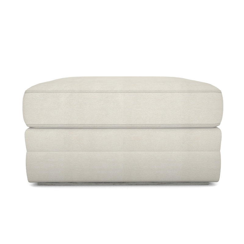 Boyden Ottoman, Nadia Parchment, Dove Gray