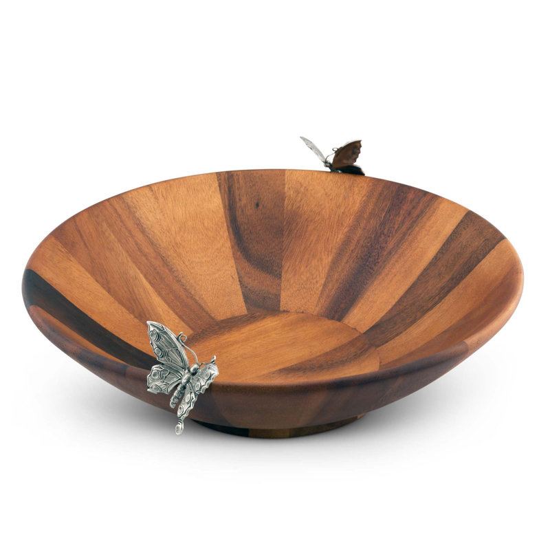 Garden Friends Wood Salad Bowl