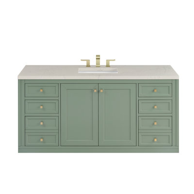 Meuble-lavabo simple 60 po avec chargeur sans fil Freepower Chicago