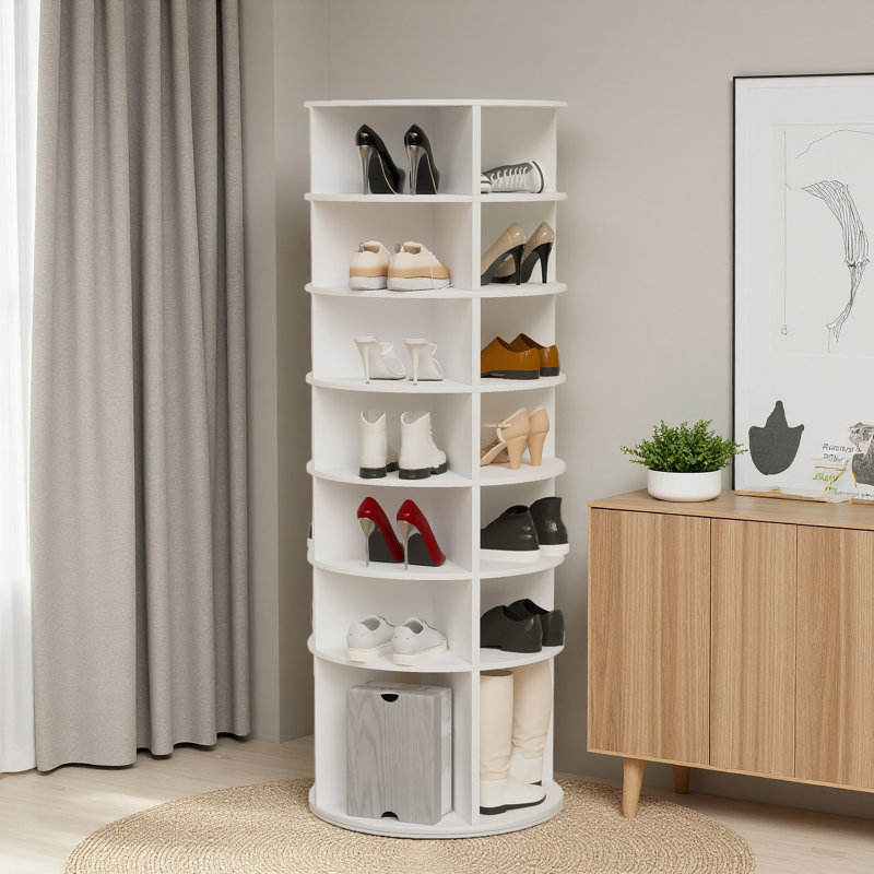 Range-chaussures rotatif avec conception à fond haut, 7
