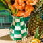 Emerald Check Tall Vase