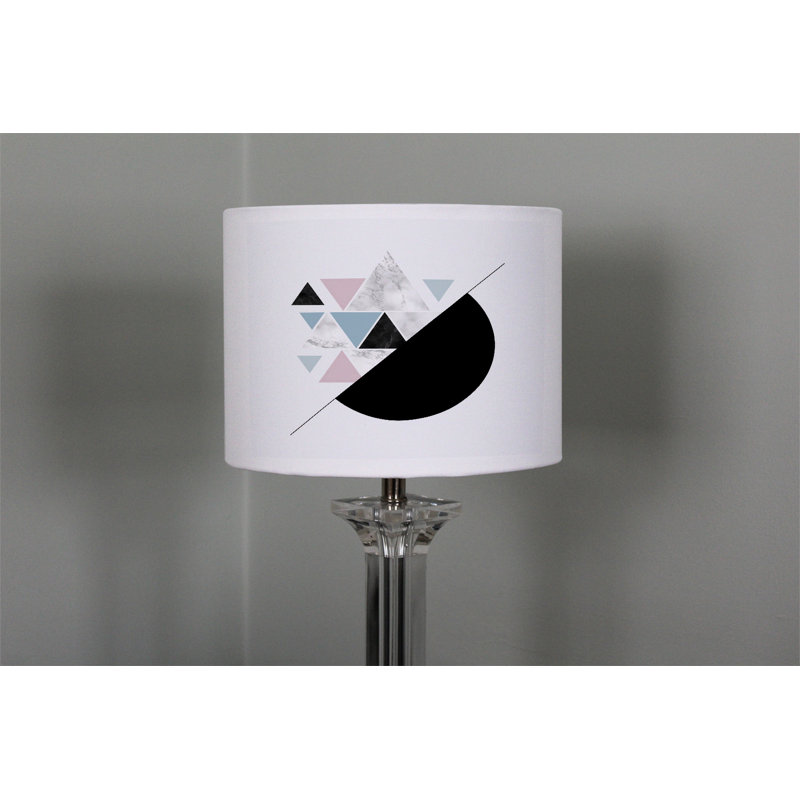 Cotton Drum Lamp Shade ( Uno ), 22cm H x 25cm W x 25cm D