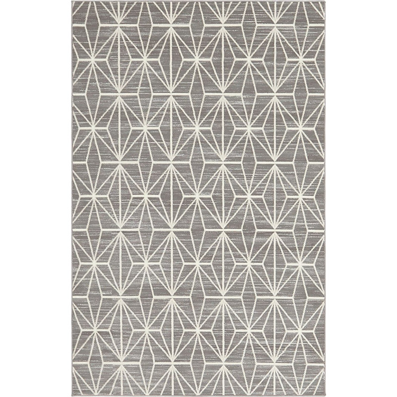 Heights Abstract Indoor Rug, Rectangle 4' x 6'