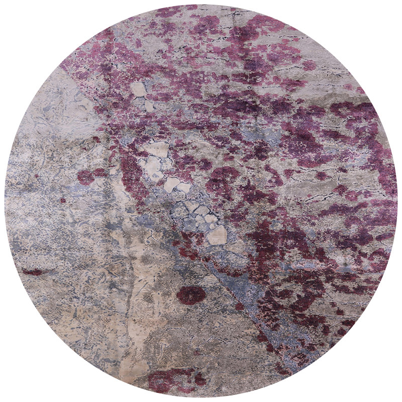 Tapis mauve / ivoire / gris Brentry, Rond 4 pi