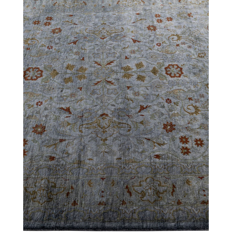 Tapis gris / brun clair Overyed One-of-a-Kind 4 pi 2 po x 6 pi 5 po