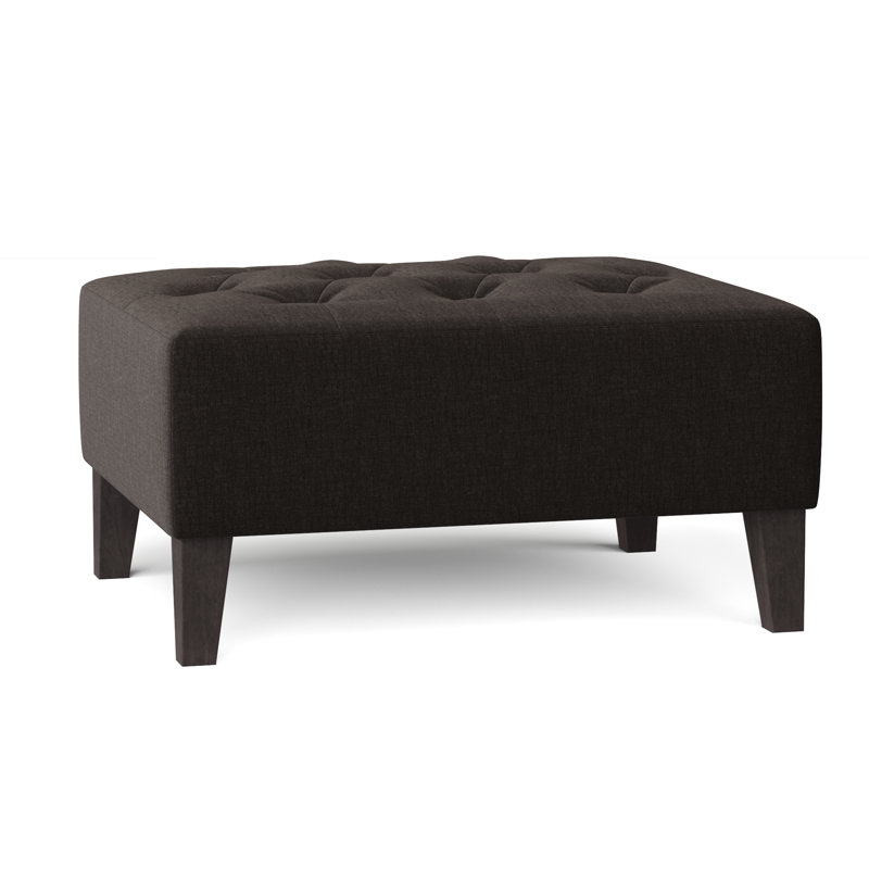 Carruth Upholstered Ottoman, Napa Storm Chenille