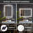 Bright Dual-Sided LED Bathroom Mirror with Anti-Fog, Stepless Dimming, and Three-Color Temperature Functionality. Tempered Glass Construction. Makeup Mirror. ETL/UL Certified.-660109284-660109304