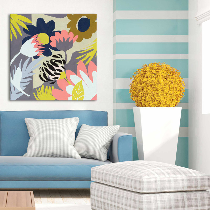 Groovy Garden - impression, H 24 po x l 24 po x P 1,5 po, Toile tendue