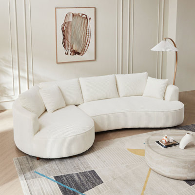 Canapé modulaire surdimensionné de 122,04 po Modern Canapé, canapé avec méridienne, canapé confortable avec méridienne faisant face à gauche, canapé en velours côtelé