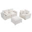 Ensemble de canapé modulaire 3 pièces U-Style, chenille, 2 places + fauteuil + repose-pieds-811359887