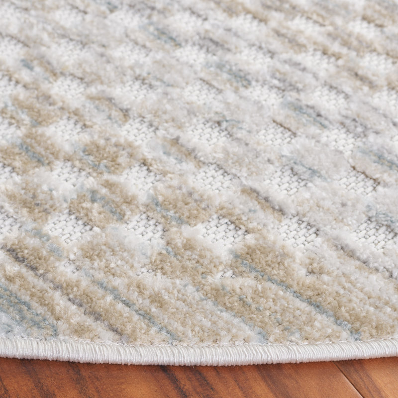 Keung Performance Geometric Rug, Round 6'7"