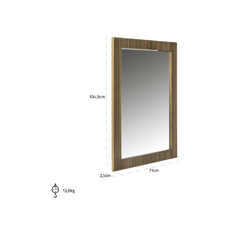 Ironville Brass Rectangle Mirror