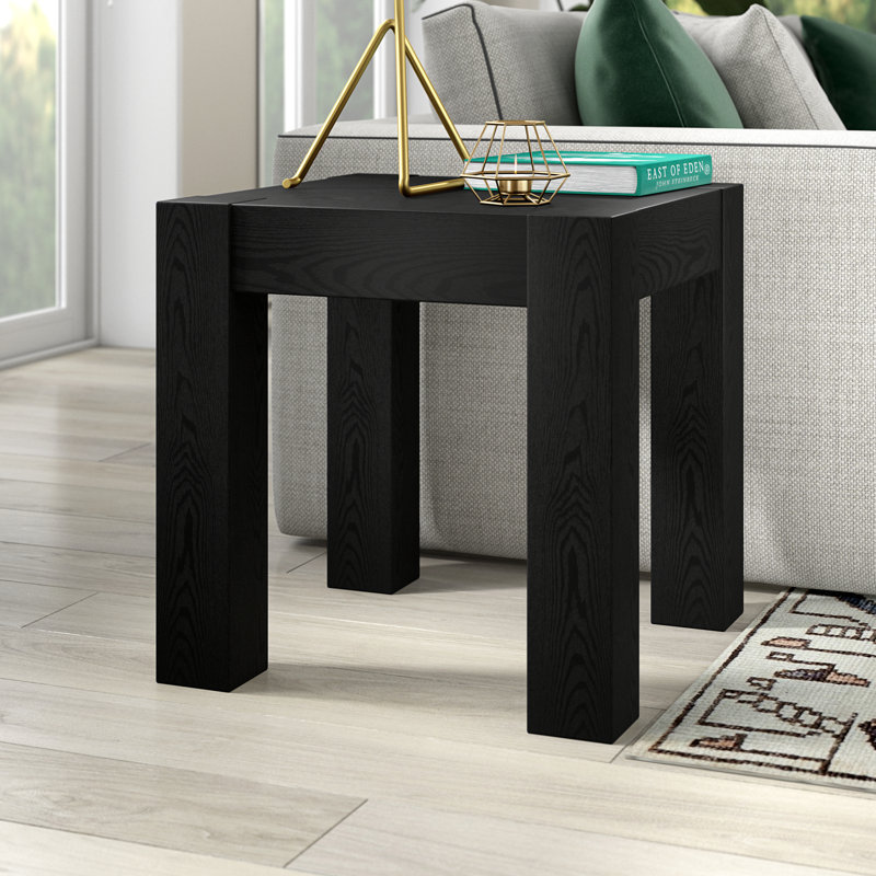 Ashvika End Table, Black Grain