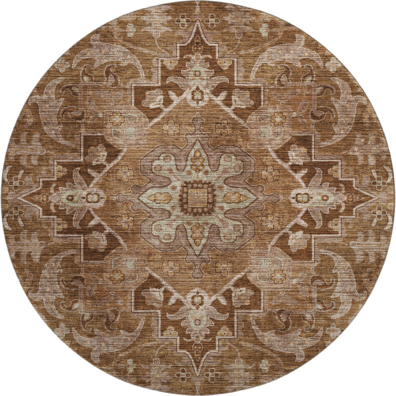 Tapis de qualité supérieure Mayfield Global, Terra Cotta, Rond 8 pi