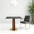 33.5" Modern Small Dining Table with Boomerang Shaped Solid Rubberwood Base, Sintered Stone Top,  Square Styles, Apartment, Kitchen Nook & Café Table for 2-4 People -1380790656