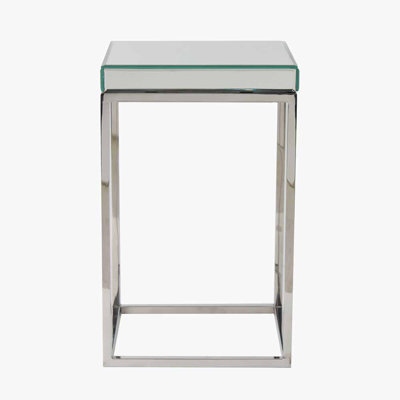 Siems Glass Top Frame End Table