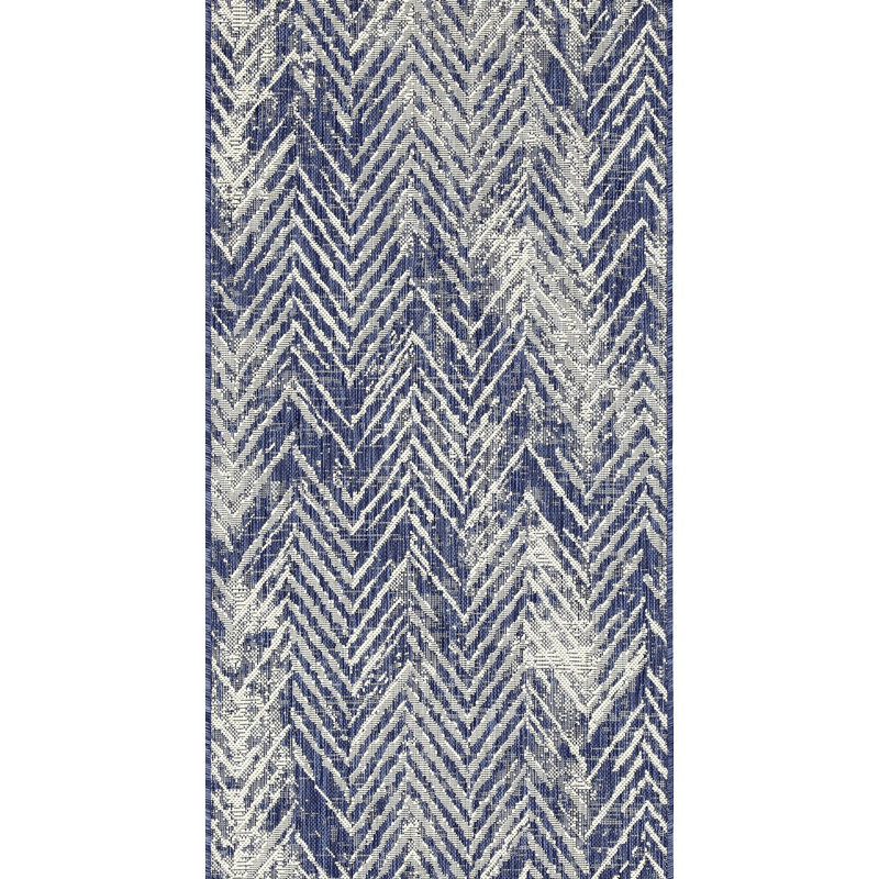 Sunshine Indoor/Outdoor Area Rug, Blue, Rectangle 7'10" x 10'3"