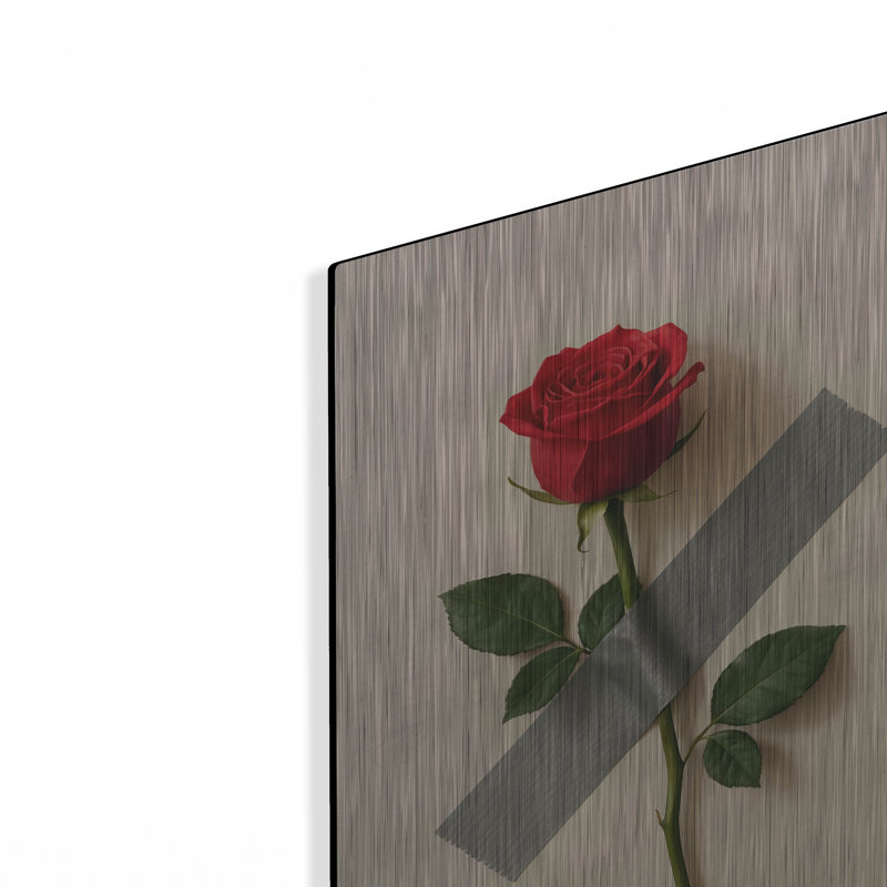  «Rose On The Wall» par Rey Klimt, art mural en métal, 12 po x 16 po, H 16 pi x l 12 pi