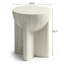 Table basse ronde moderne en faux marbre avec piètement sculptural - 39 cm de large-133139685